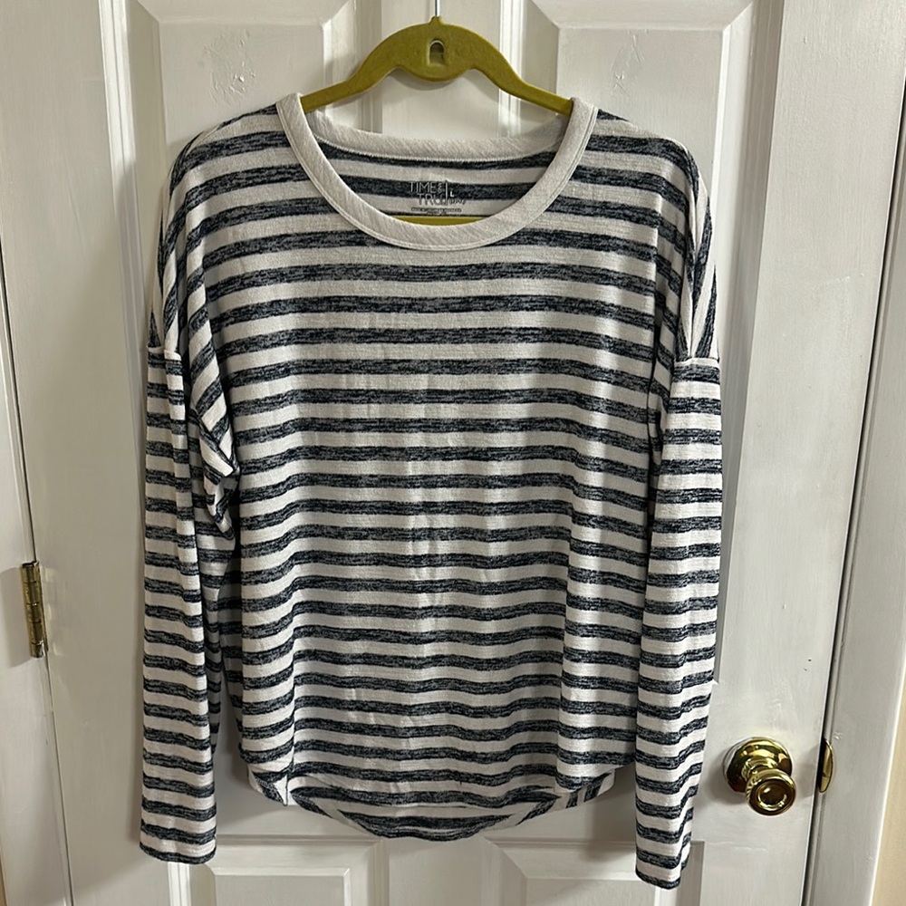 Time and Tru, Striped Long Sleeve Top